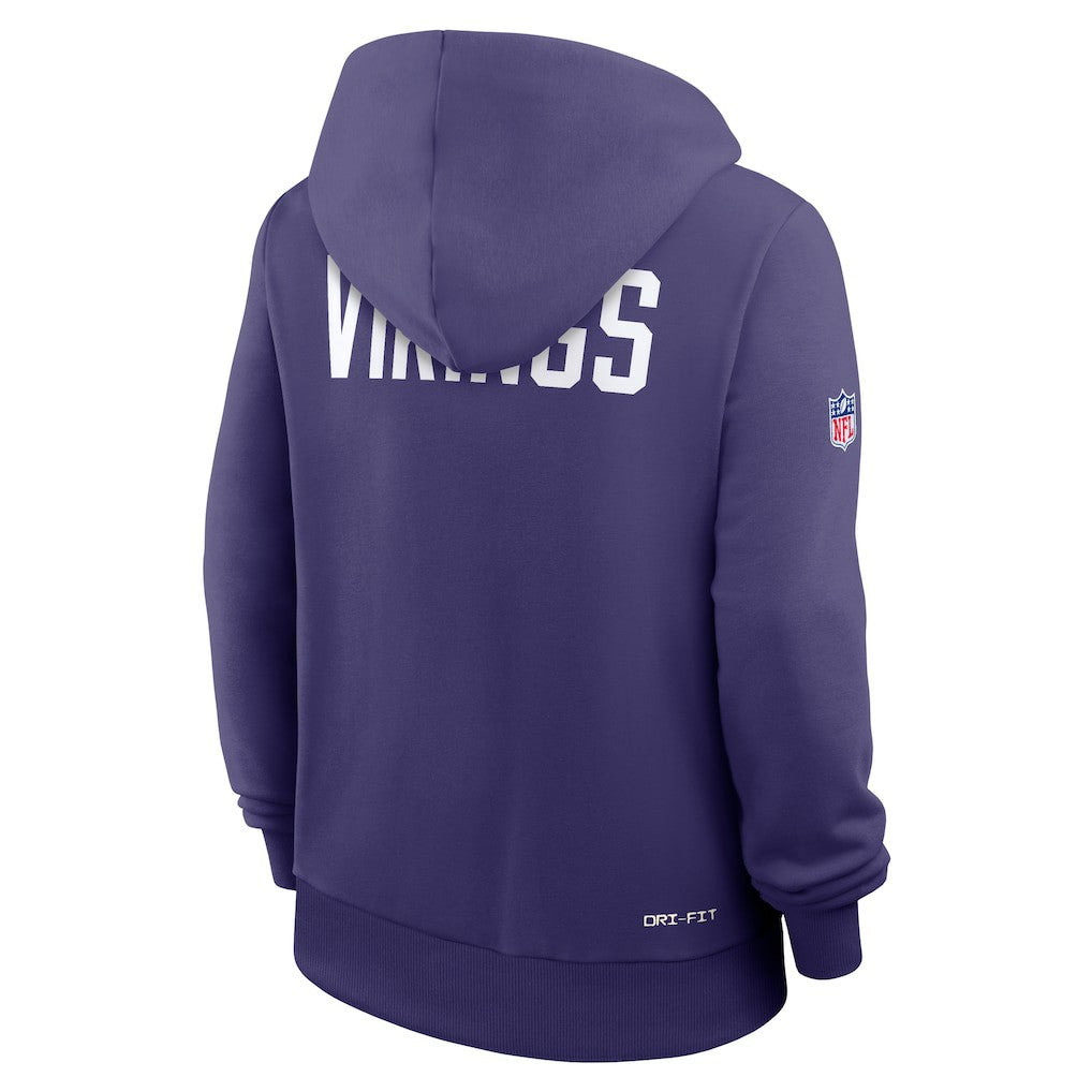 Minnesota Vikings Nike Women's Throwback Sideline Standard Issue Dri-FIT Hoodie