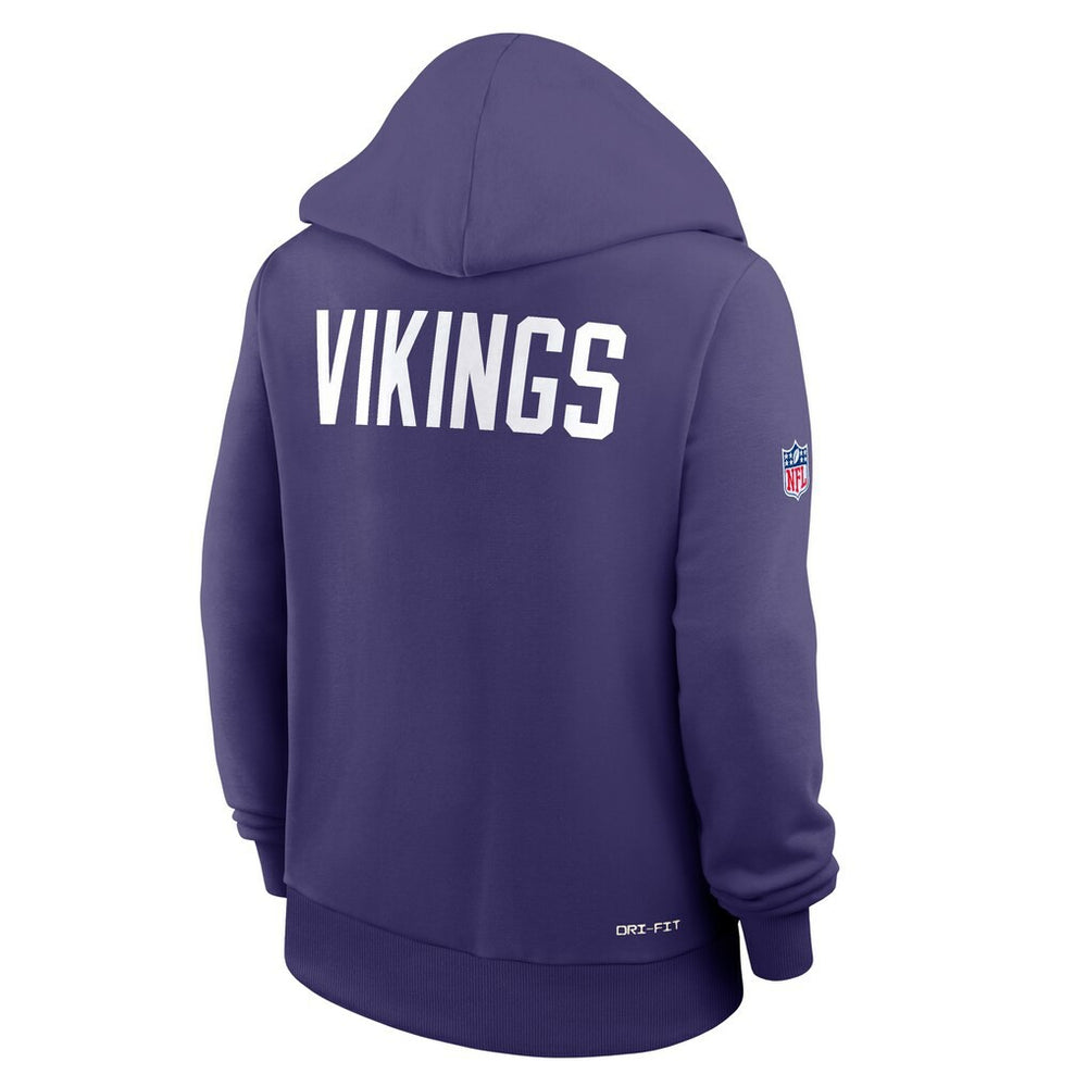 Minnesota Vikings Nike Women's Throwback Sideline Standard Issue Dri-FIT Hoodie
