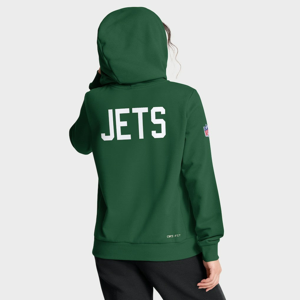 New York Jets Nike Women's Throwback Sideline Standard Issue Dri-FIT Hoodie