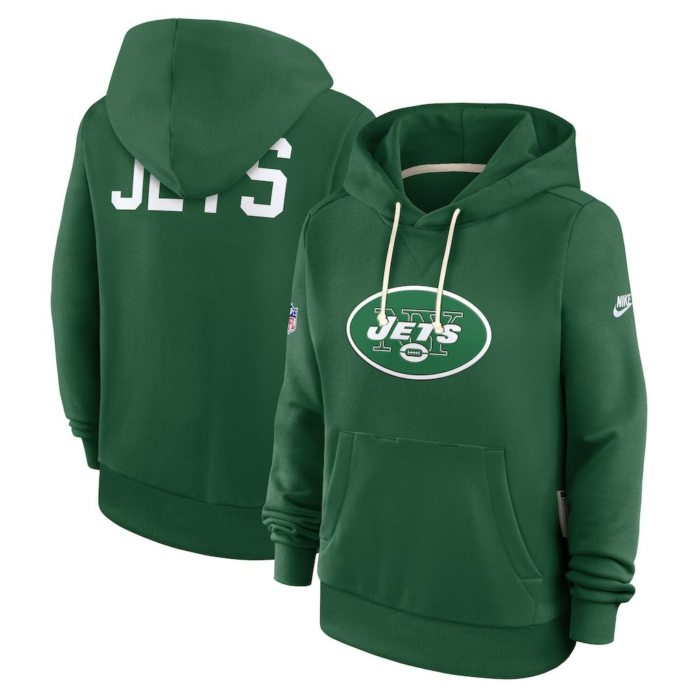 New York Jets Nike Women's Throwback Sideline Standard Issue Dri-FIT Hoodie
