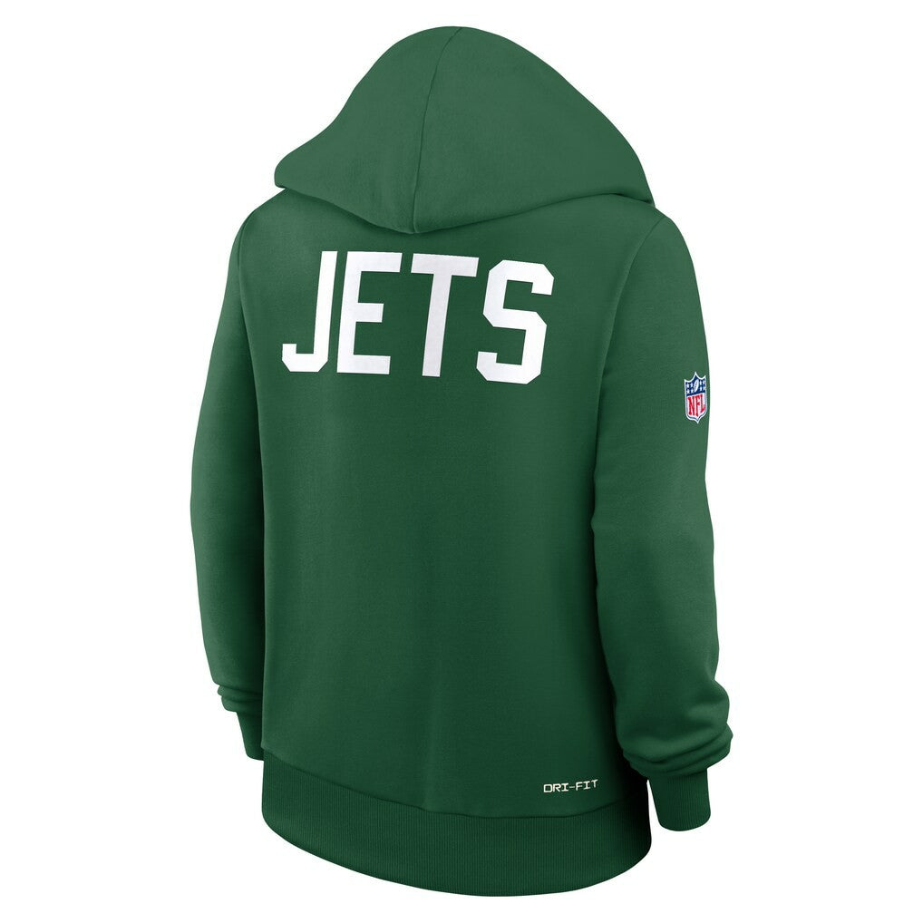 New York Jets Nike Women's Throwback Sideline Standard Issue Dri-FIT Hoodie