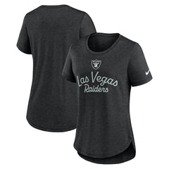 Las Vegas Raiders Nike Women's Script Tri-Blend T-Shirt