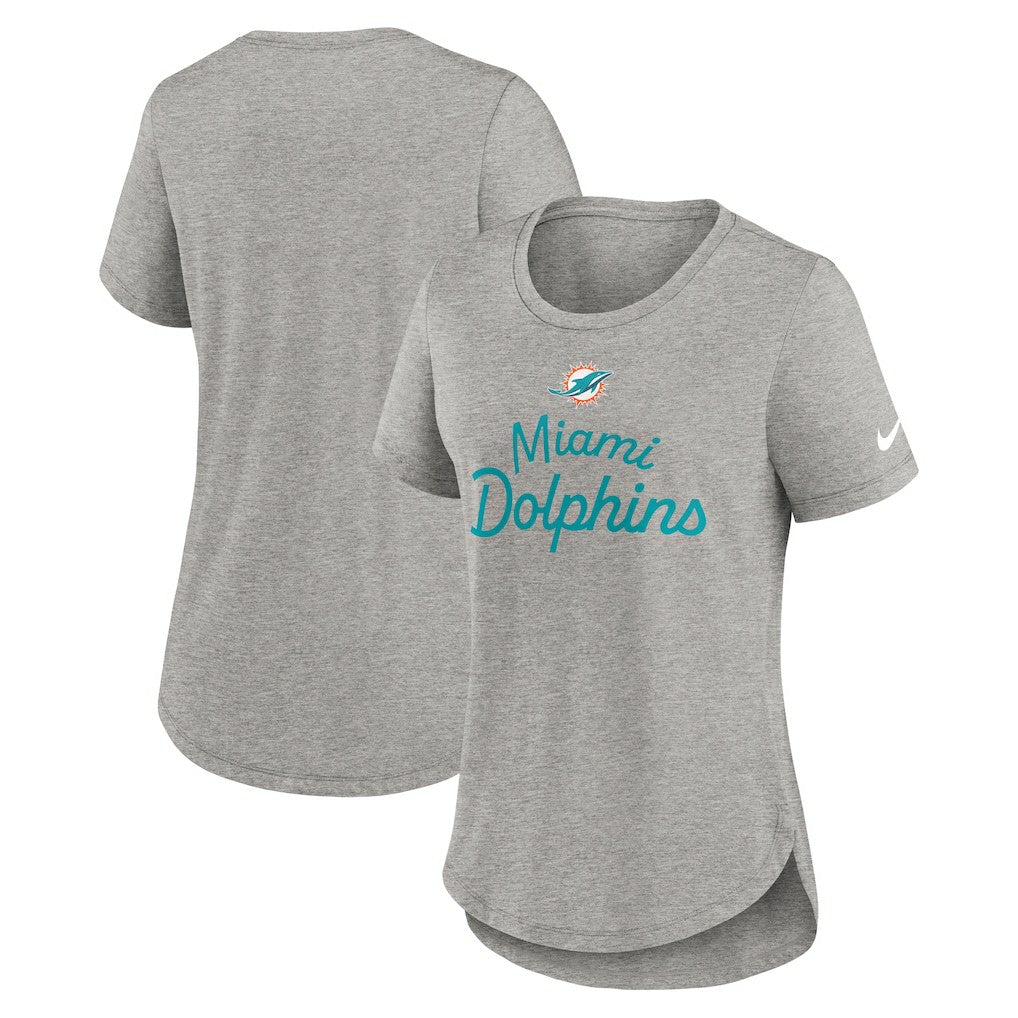 Miami Dolphins Nike Women's Script Tri-Blend T-Shirt