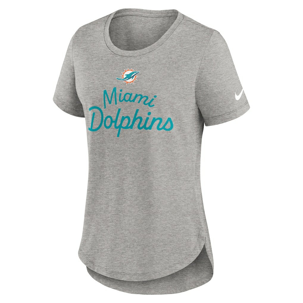 Miami Dolphins Nike Women's Script Tri-Blend T-Shirt