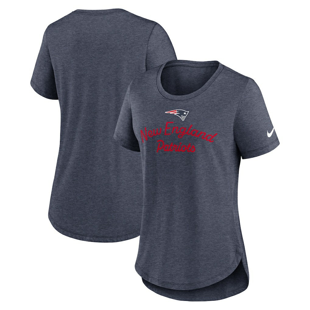 New England Patriots Nike Women's Script Tri-Blend T-Shirt