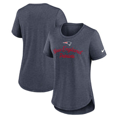 New England Patriots Nike Women's Script Tri-Blend T-Shirt