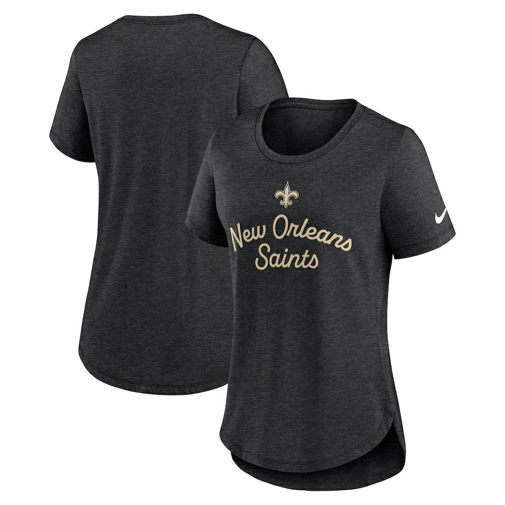 New Orleans Saints Nike Women's Script Tri-Blend T-Shirt