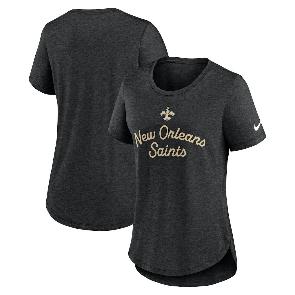 New Orleans Saints Nike Women's Script Tri-Blend T-Shirt