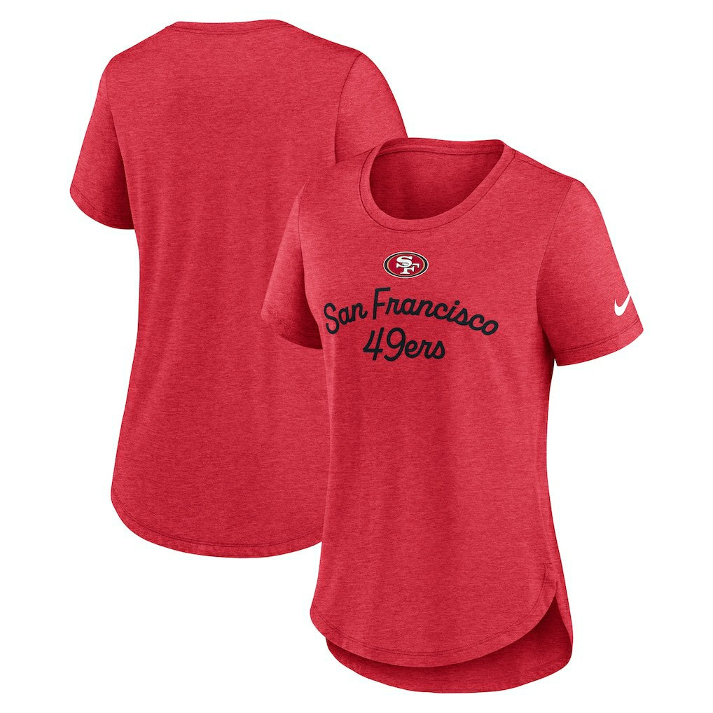 San Francisco 49ers Nike Women's Script Tri-Blend T-Shirt