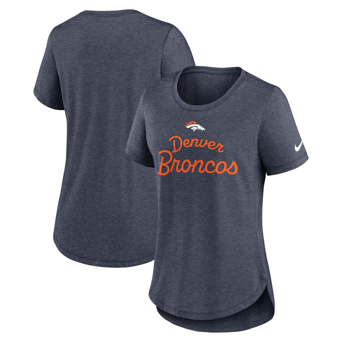 Denver Broncos Nike Women's Script Tri-Blend T-Shirt