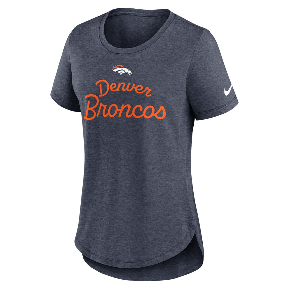 Denver Broncos Nike Women's Script Tri-Blend T-Shirt