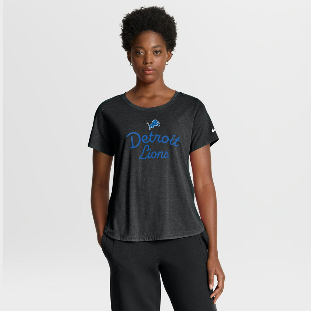 Detroit Lions Nike Women's Script Tri-Blend T-Shirt
