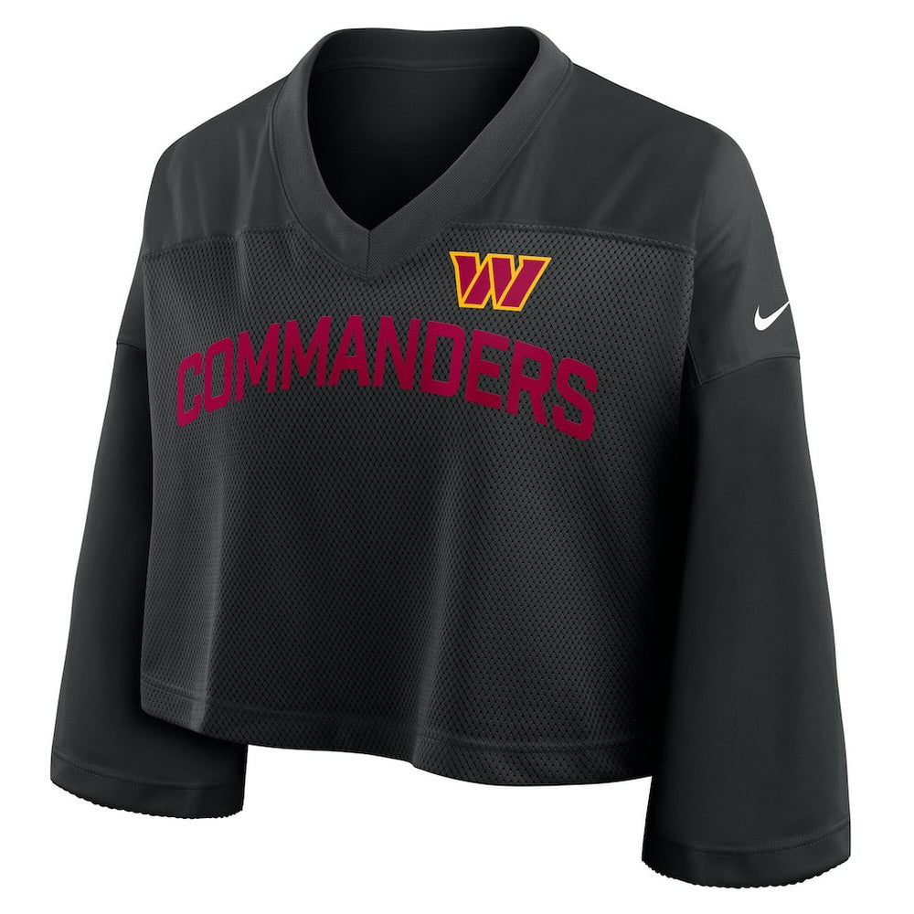 Washington Commanders Nike Women's Primetime Cropped Mesh Dri-FIT Fashion Jersey