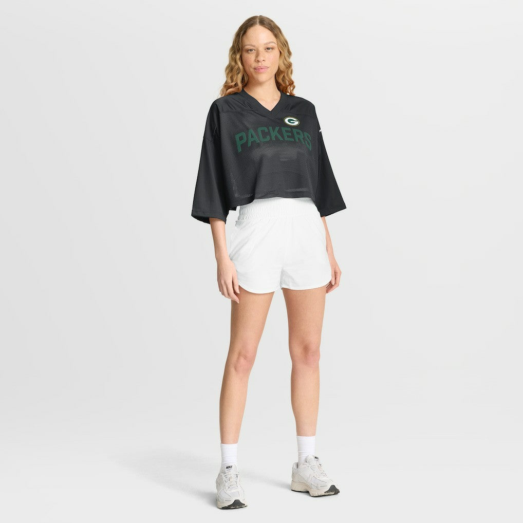 Green Bay Packers Nike Women's Primetime Cropped Mesh Dri-FIT Fashion Jersey