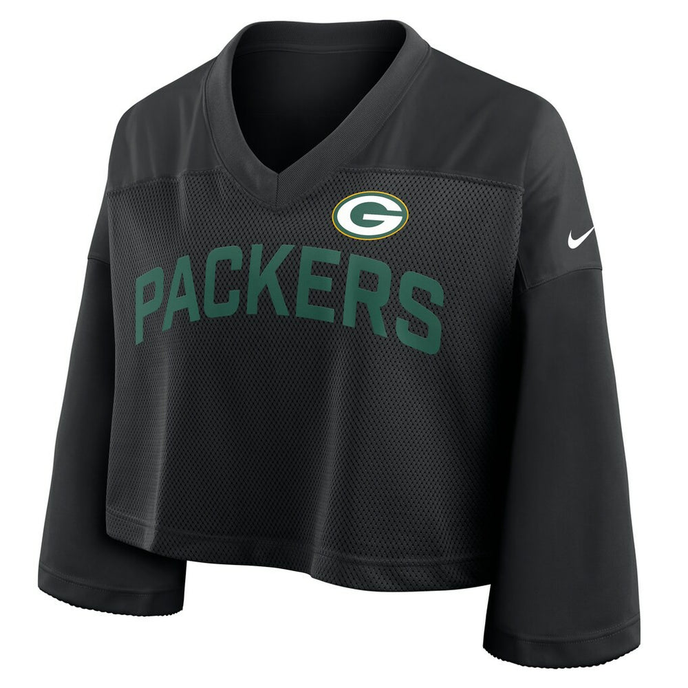 Green Bay Packers Nike Women's Primetime Cropped Mesh Dri-FIT Fashion Jersey
