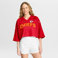Kansas City Chiefs Nike Women's Primetime Cropped Mesh Dri-FIT Fashion Jersey