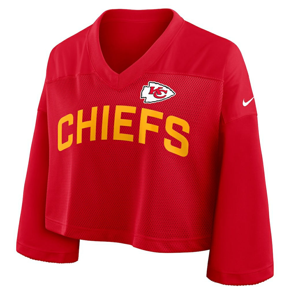 Kansas City Chiefs Nike Women's Primetime Cropped Mesh Dri-FIT Fashion Jersey