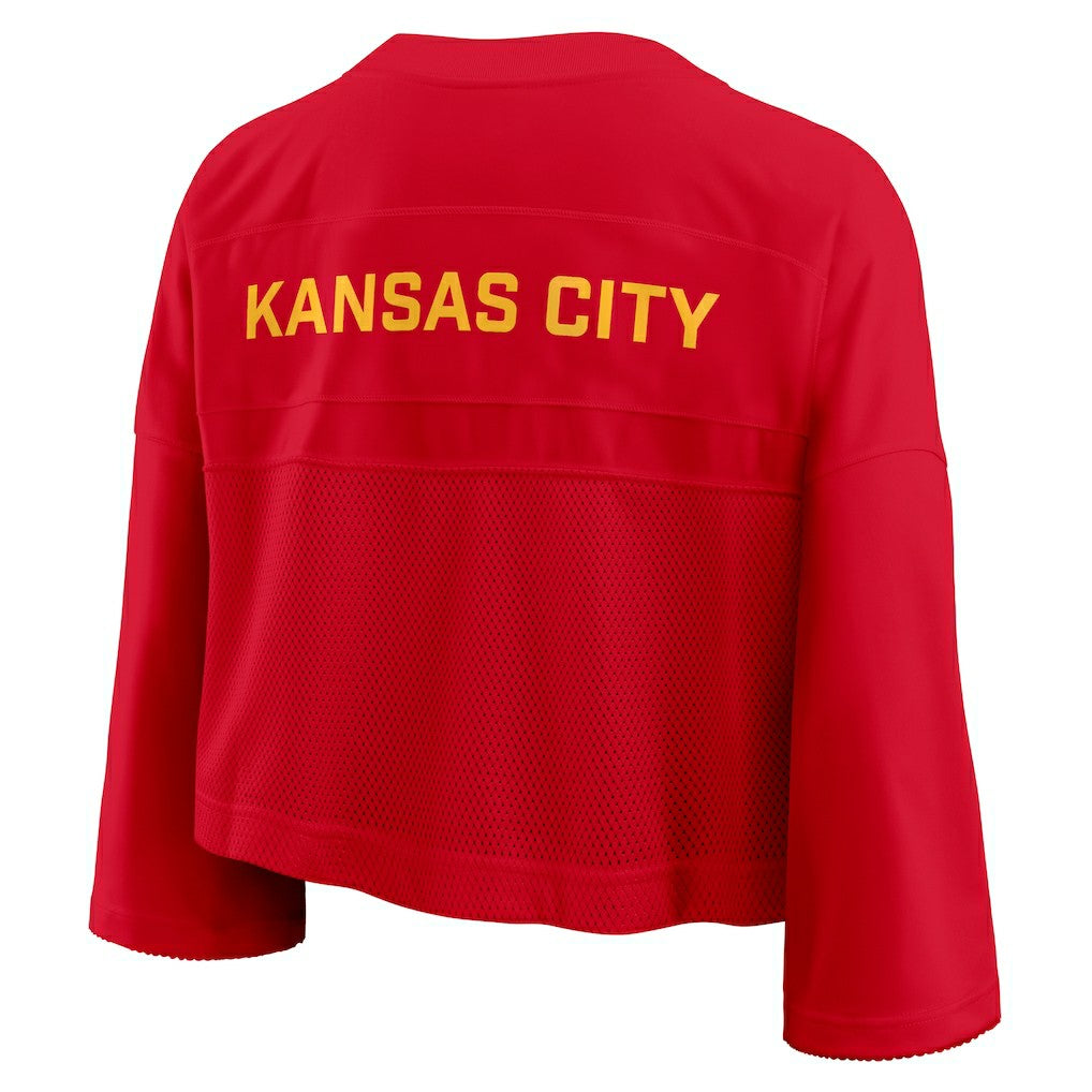 Kansas City Chiefs Nike Women's Primetime Cropped Mesh Dri-FIT Fashion Jersey