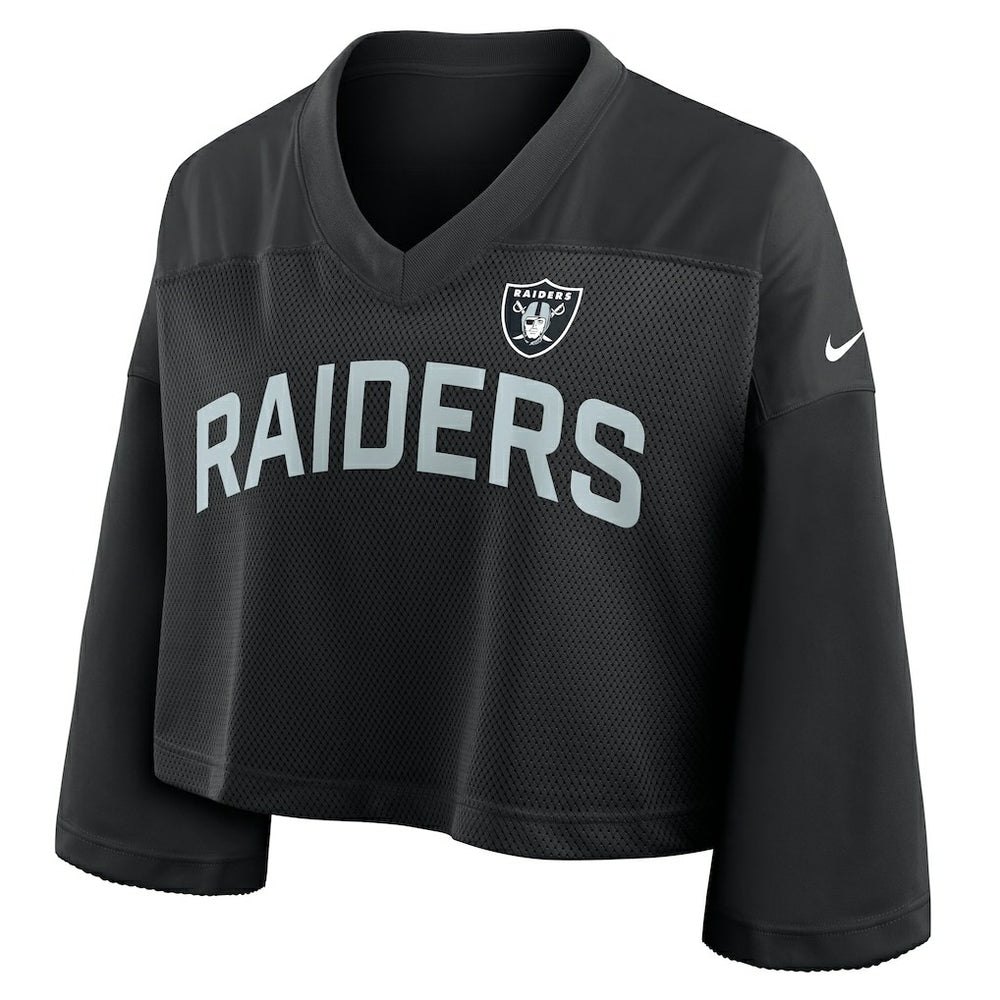 Las Vegas Raiders Nike Women's Primetime Cropped Mesh Dri-FIT Fashion Jersey