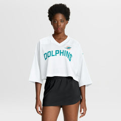 Miami Dolphins Nike Women's Primetime Cropped Mesh Dri-FIT Fashion Jersey