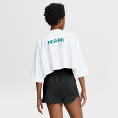 Miami Dolphins Nike Women's Primetime Cropped Mesh Dri-FIT Fashion Jersey