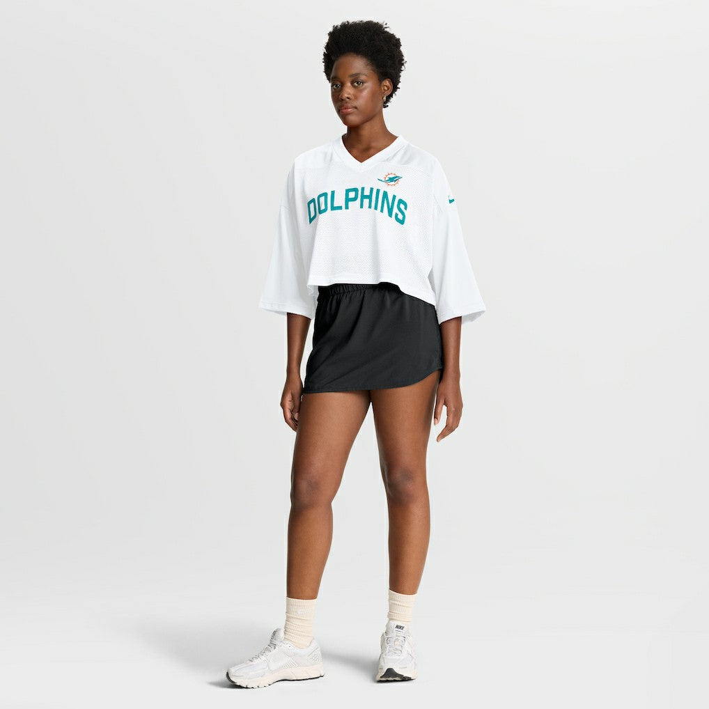 Miami Dolphins Nike Women's Primetime Cropped Mesh Dri-FIT Fashion Jersey