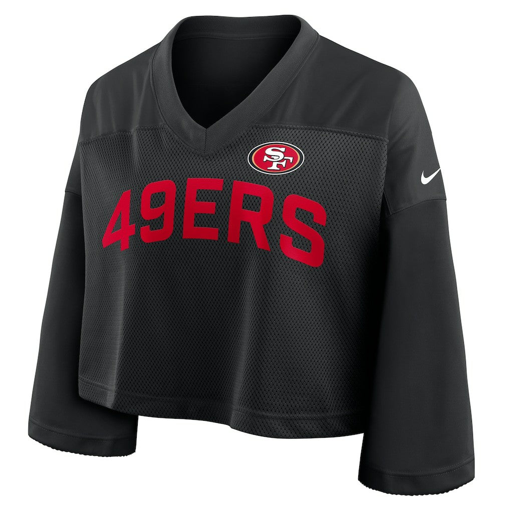 San Francisco 49ers Nike Women's Primetime Cropped Mesh Dri-FIT Fashion Jersey