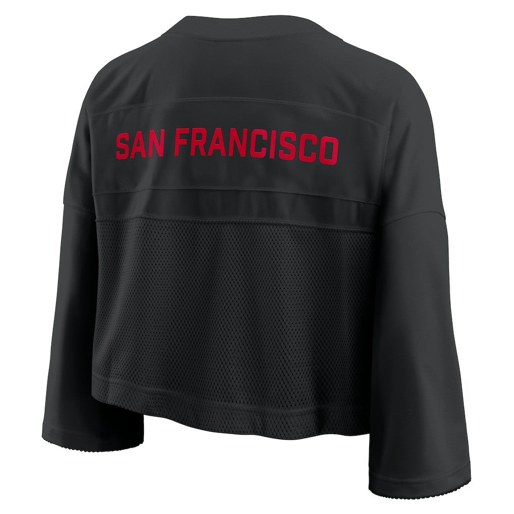 San Francisco 49ers Nike Women's Primetime Cropped Mesh Dri-FIT Fashion Jersey