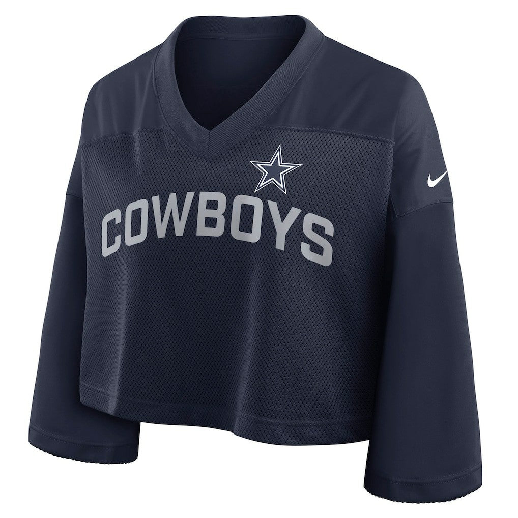 Dallas Cowboys Nike Women's Primetime Cropped Mesh Dri-FIT Fashion Jersey