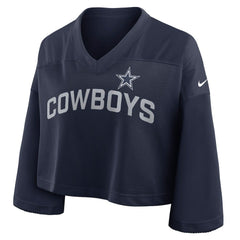 Dallas Cowboys Nike Women's Primetime Cropped Mesh Dri-FIT Fashion Jersey