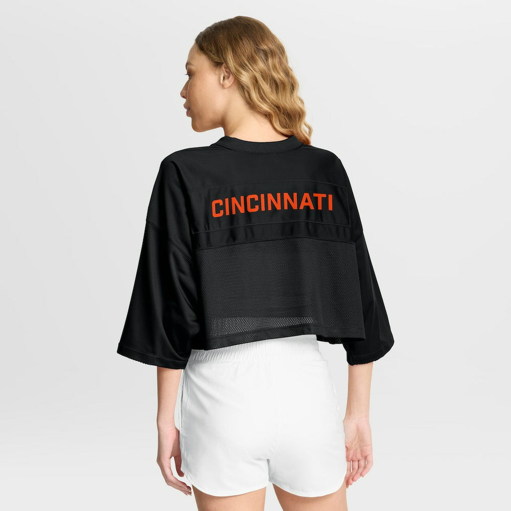 Cincinnati Bengals Nike Women's Primetime Cropped Mesh Dri-FIT Fashion Jersey