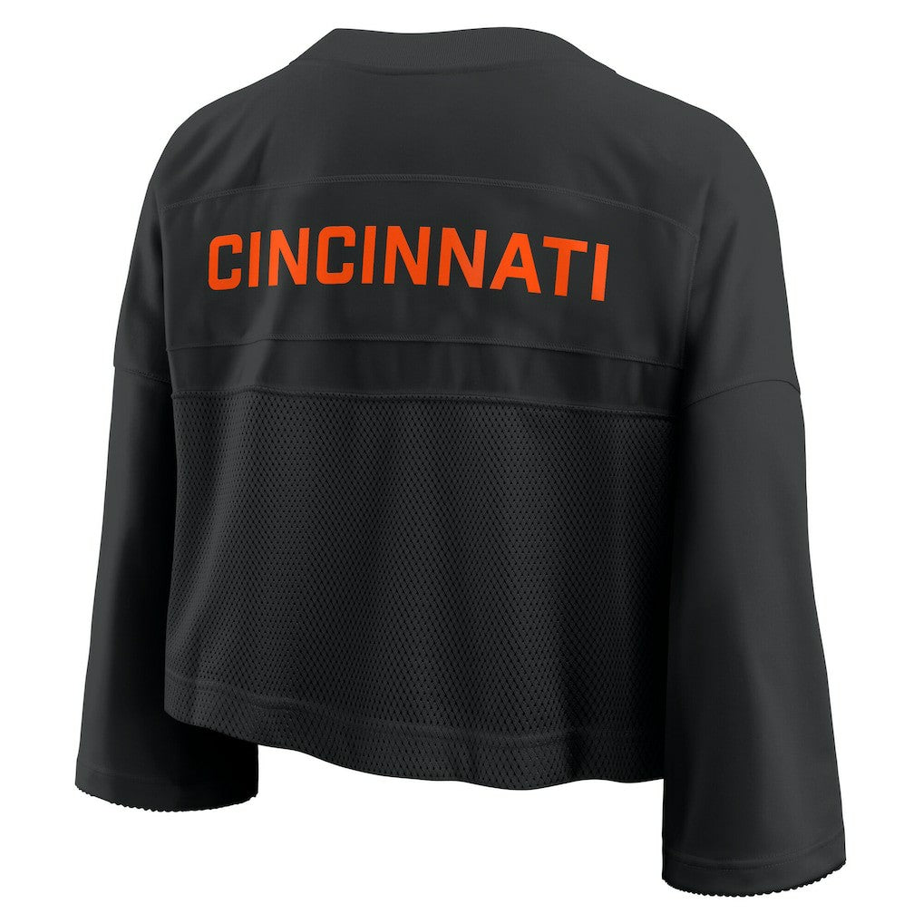 Cincinnati Bengals Nike Women's Primetime Cropped Mesh Dri-FIT Fashion Jersey
