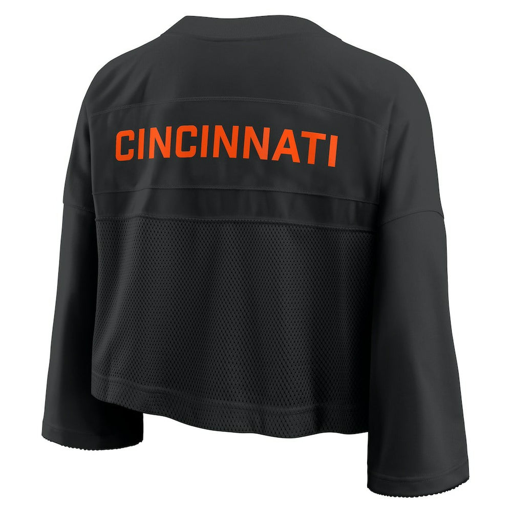 Cincinnati Bengals Nike Women's Primetime Cropped Mesh Dri-FIT Fashion Jersey