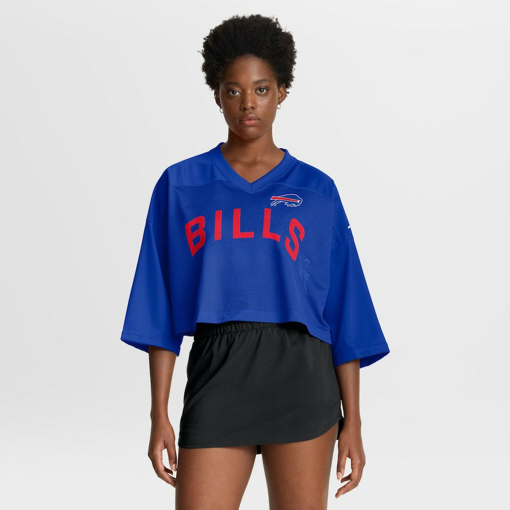 Buffalo Bills Nike Women's Primetime Cropped Mesh Dri-FIT Fashion Jersey