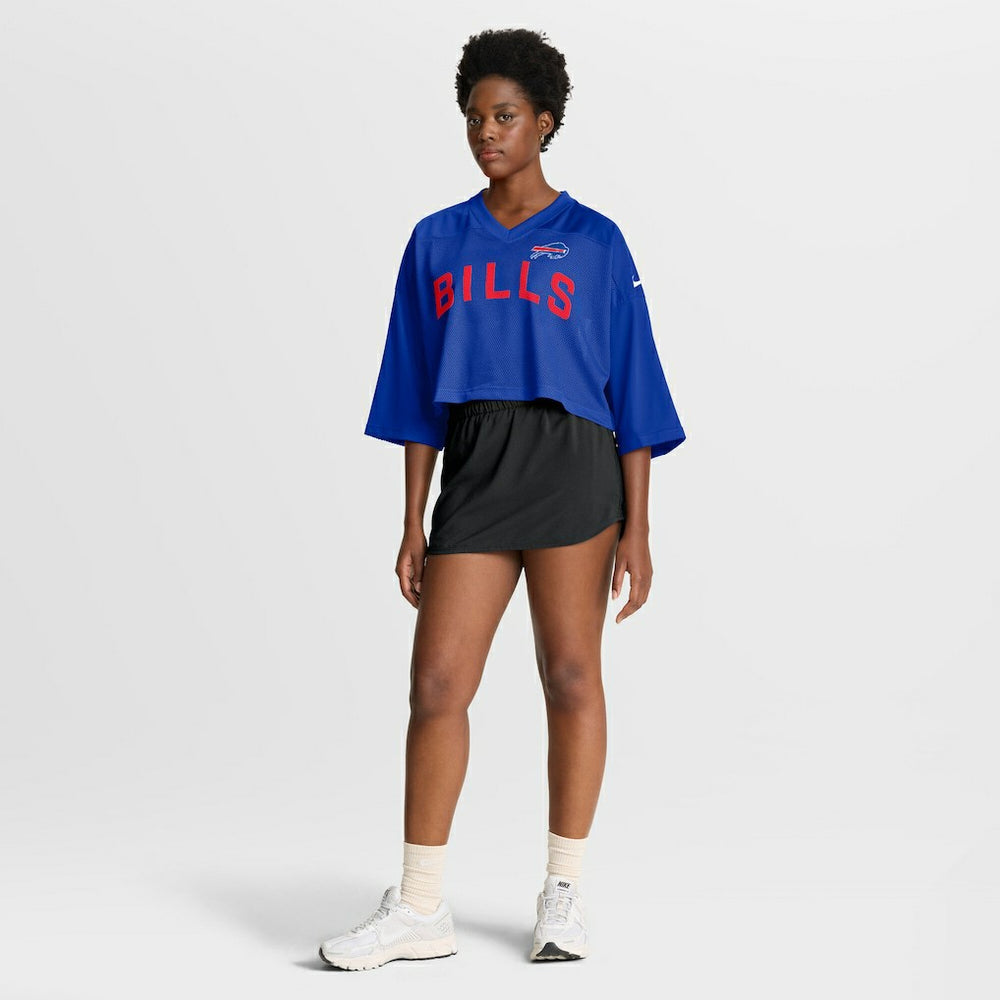Buffalo Bills Nike Women's Primetime Cropped Mesh Dri-FIT Fashion Jersey
