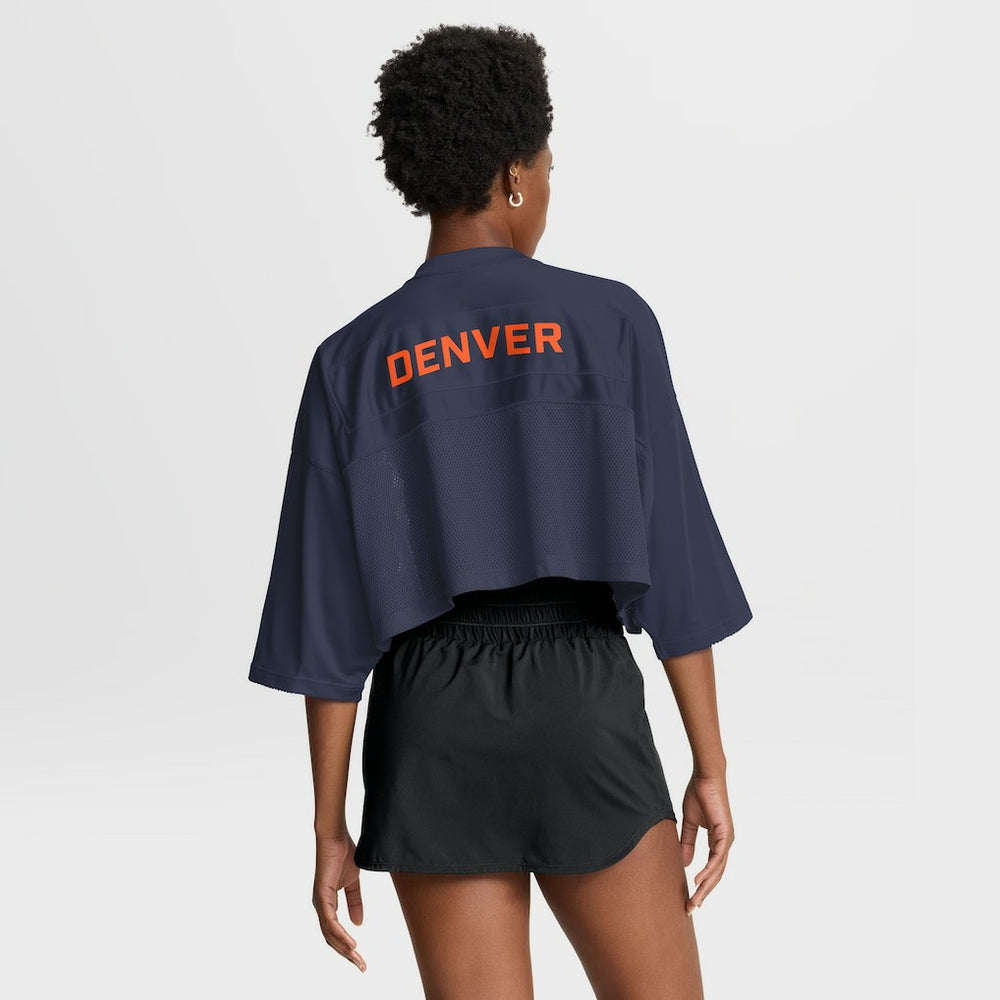 Denver Broncos Nike Women's Primetime Cropped Mesh Dri-FIT Fashion Jersey