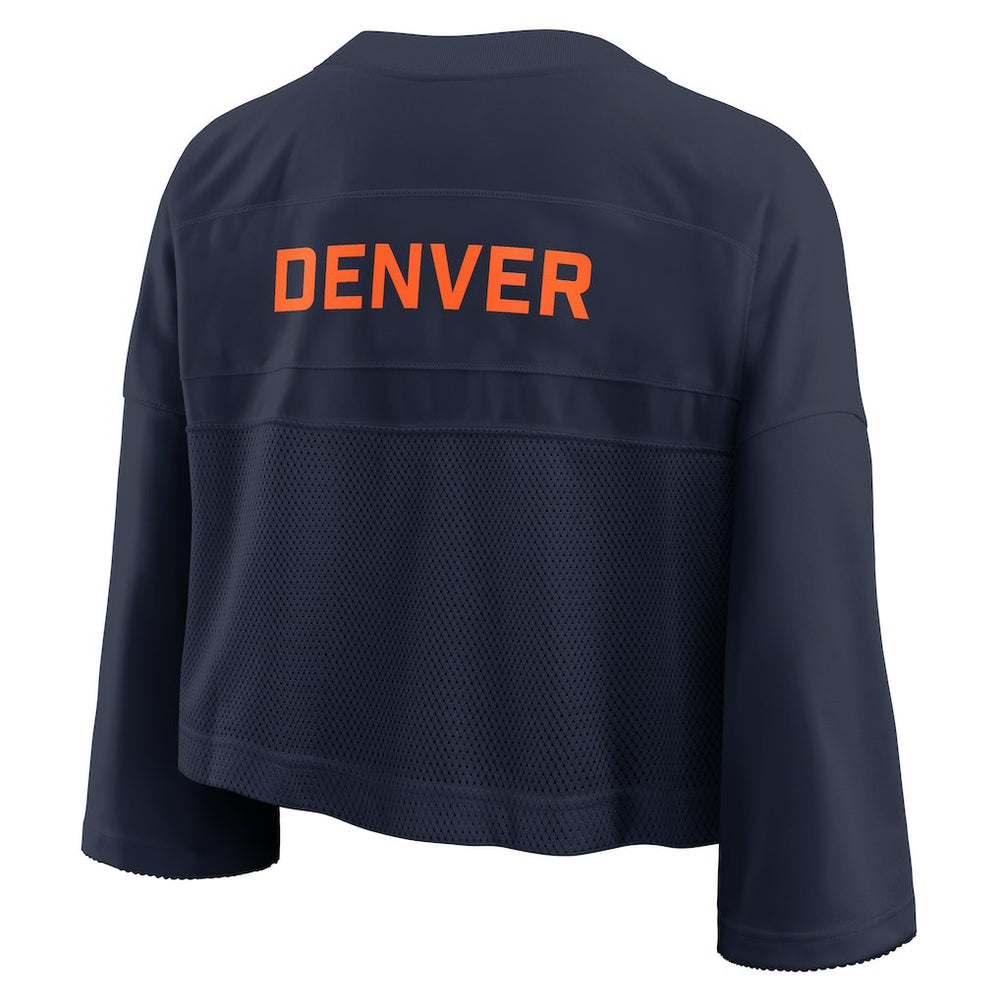 Denver Broncos Nike Women's Primetime Cropped Mesh Dri-FIT Fashion Jersey