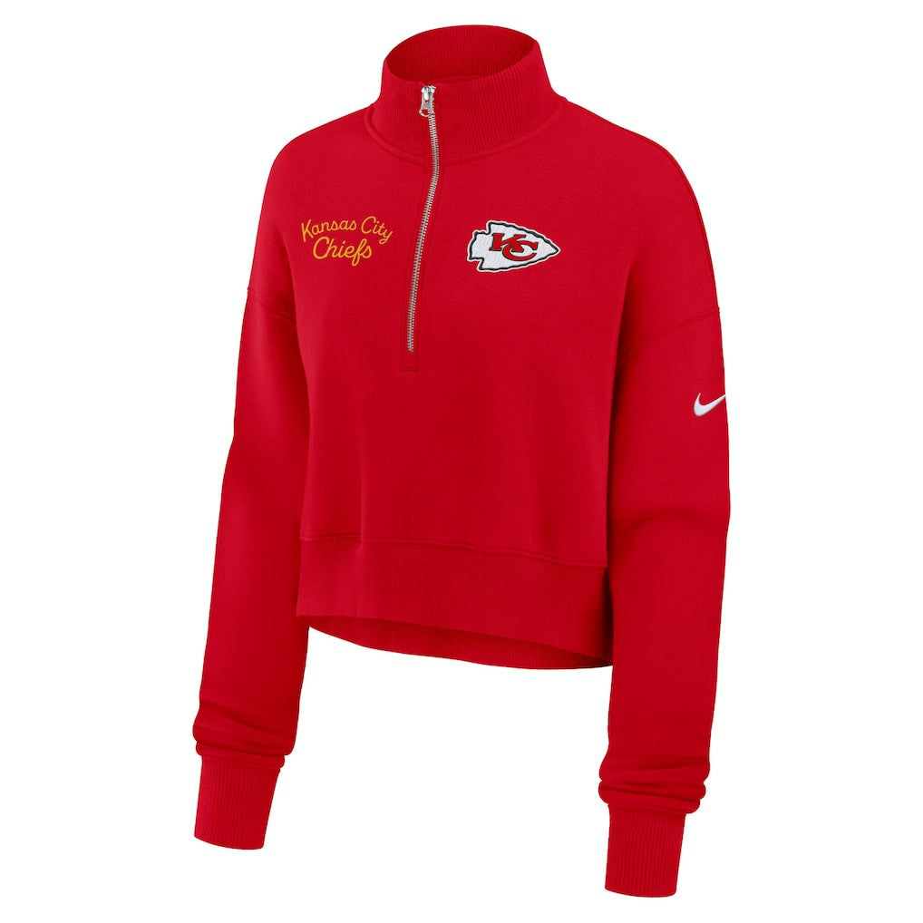 Kansas City Chiefs Nike Women's Primetime Phoenix Half-Zip Sweatshirt