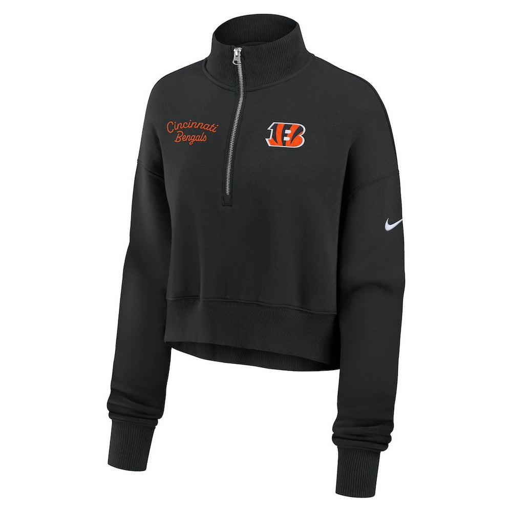 Cincinnati Bengals Nike Women's Primetime Phoenix Half-Zip Sweatshirt