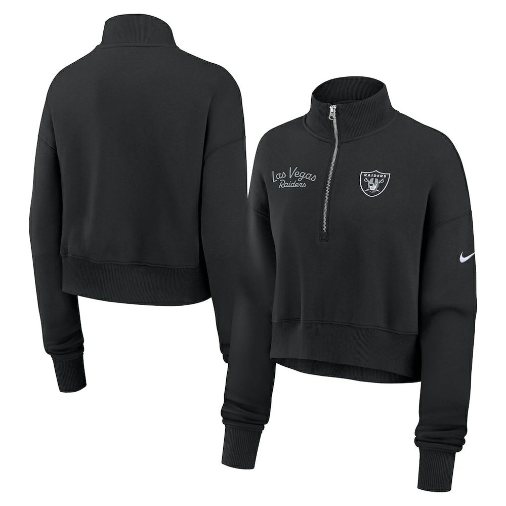 Las Vegas Raiders Nike Women's Primetime Phoenix Half-Zip Sweatshirt