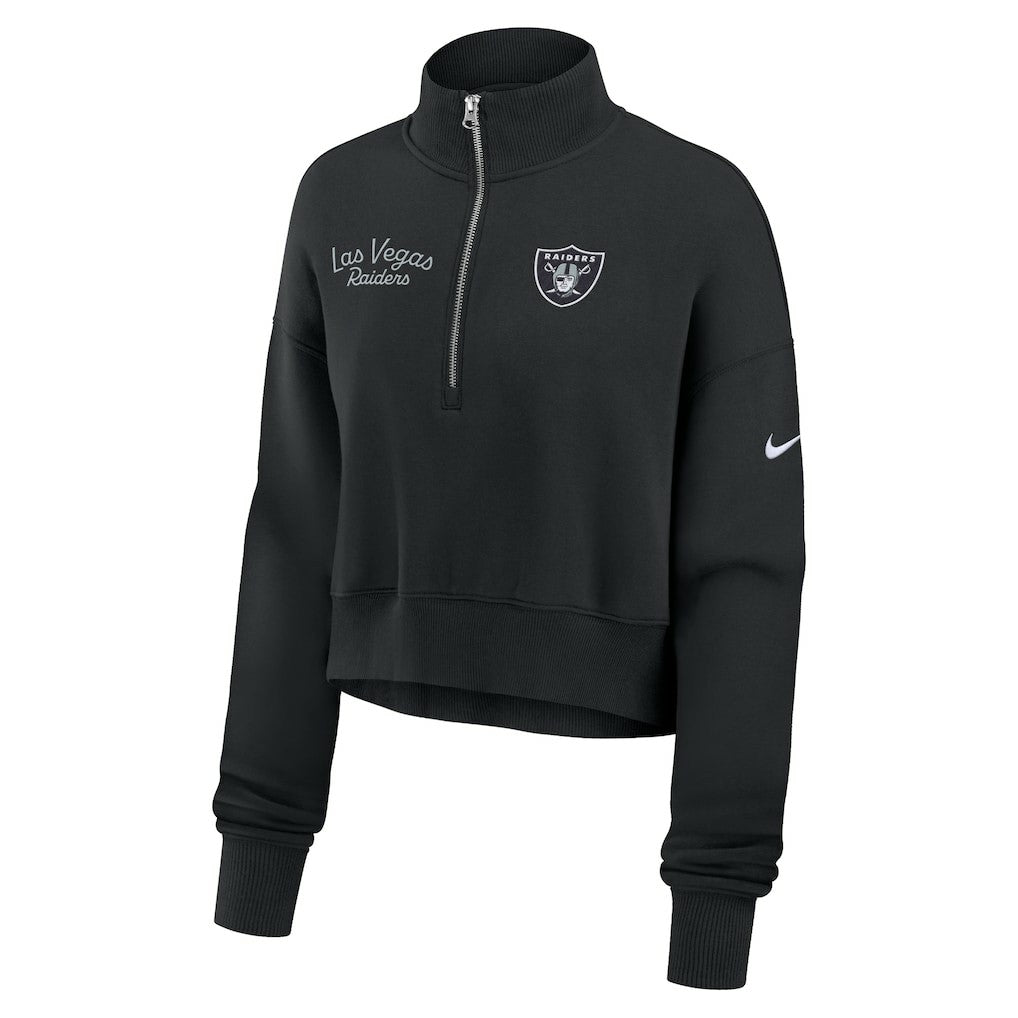Las Vegas Raiders Nike Women's Primetime Phoenix Half-Zip Sweatshirt