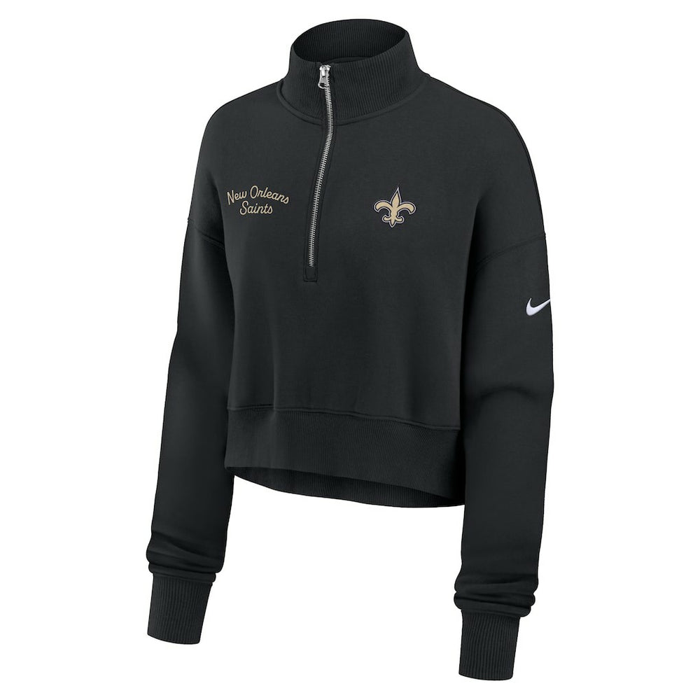 New Orleans Saints Nike Women's Primetime Phoenix Half-Zip Sweatshirt