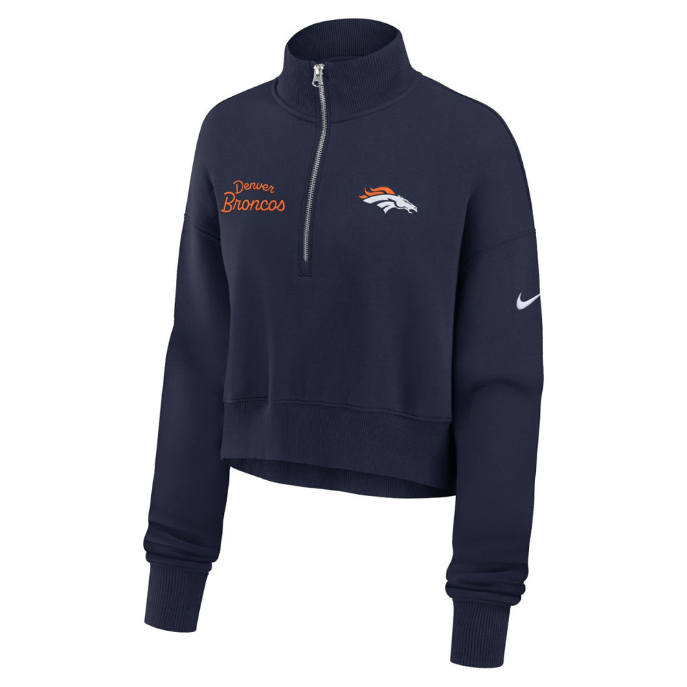 Denver Broncos Nike Women's Primetime Phoenix Half-Zip Sweatshirt