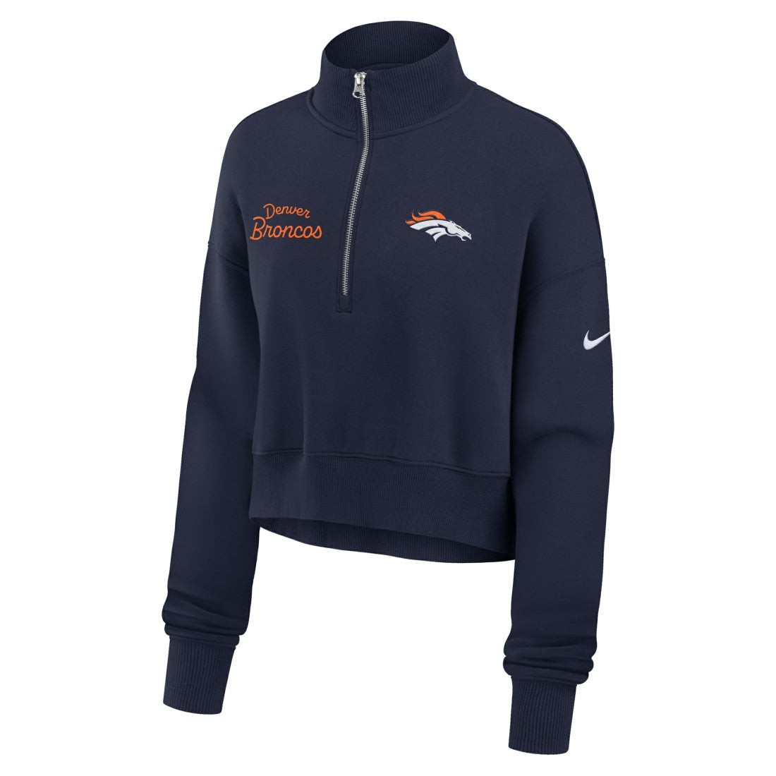 Denver Broncos Nike Women's Primetime Phoenix Half-Zip Sweatshirt