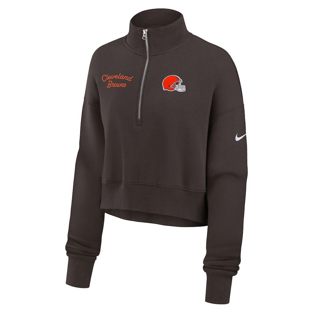Cleveland Browns Nike Women's Primetime Phoenix Half-Zip Sweatshirt