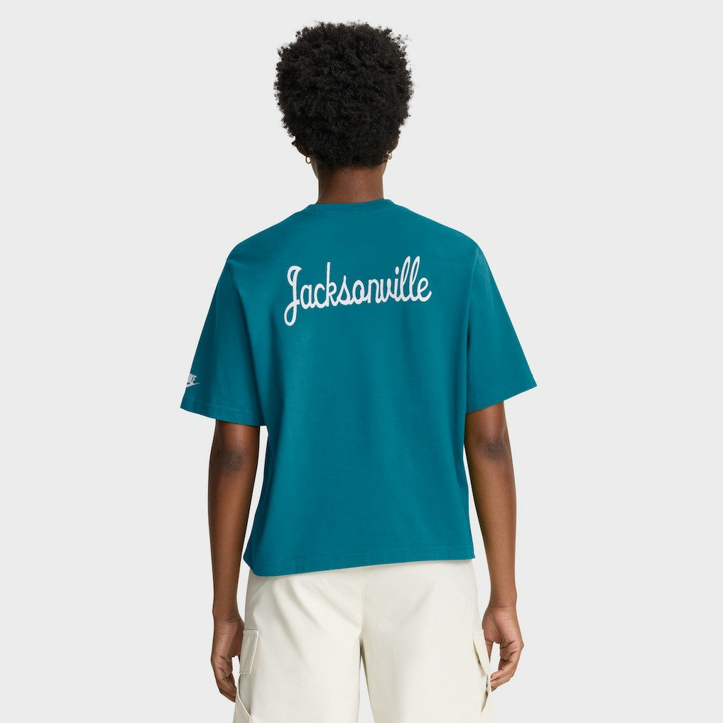 Jacksonville Jaguars Nike Women's Rewind Pocket Boxy T-Shirt