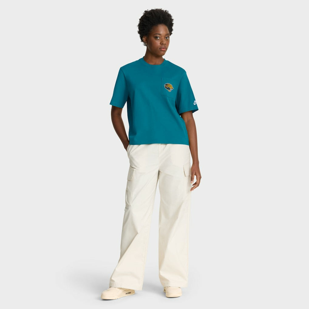 Jacksonville Jaguars Nike Women's Rewind Pocket Boxy T-Shirt