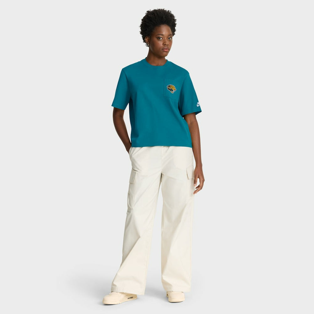 Jacksonville Jaguars Nike Women's Rewind Pocket Boxy T-Shirt