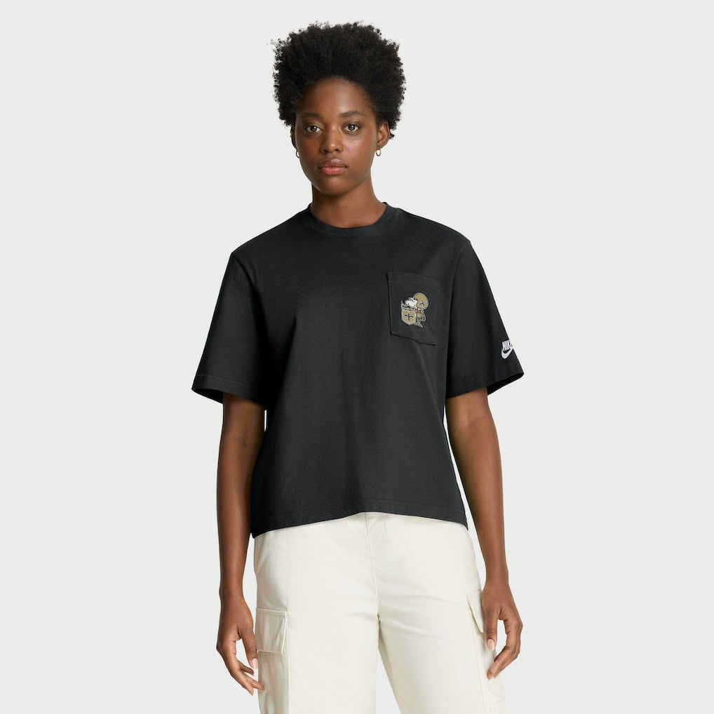 New Orleans Saints Nike Women's Rewind Pocket Boxy T-Shirt