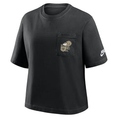 New Orleans Saints Nike Women's Rewind Pocket Boxy T-Shirt